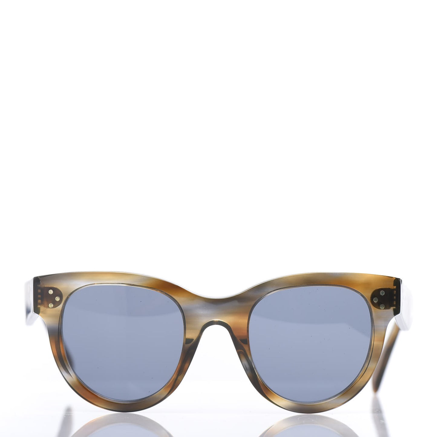 Acetate Studded Mineral Round Sunglasses CL40031 Tortoise