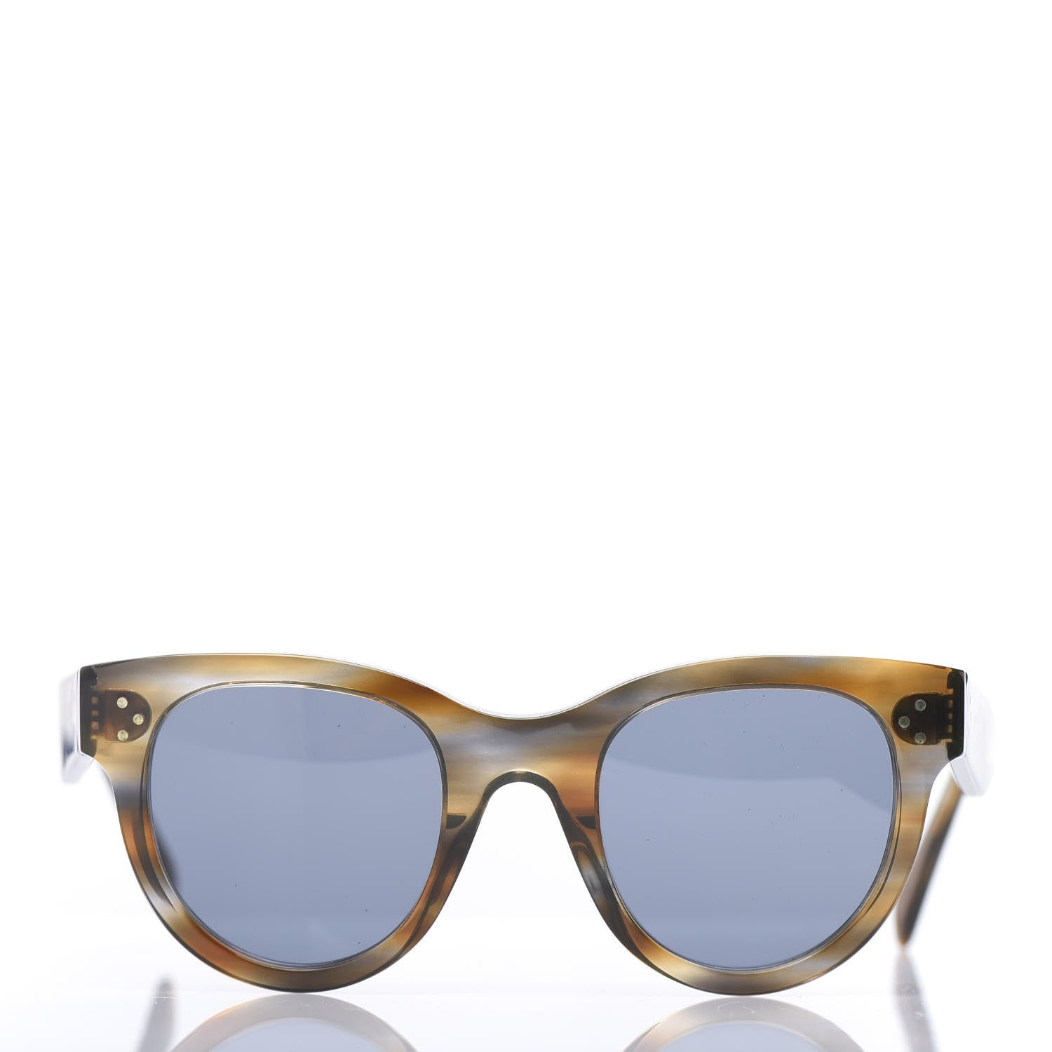 Celine Acetate Studded Mineral Round Sunglasses CL40031 Tortoise 2 of 8