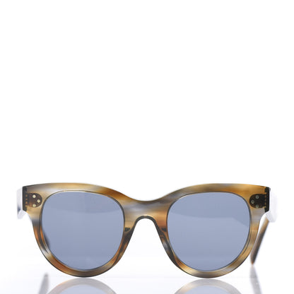 Celine Acetate Studded Mineral Round Sunglasses CL40031 Tortoise 2 of 8