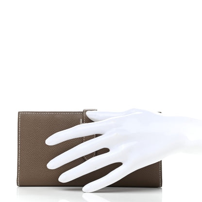 Hermes Epsom Bearn Gusset Wallet Etoupe 2 of 8