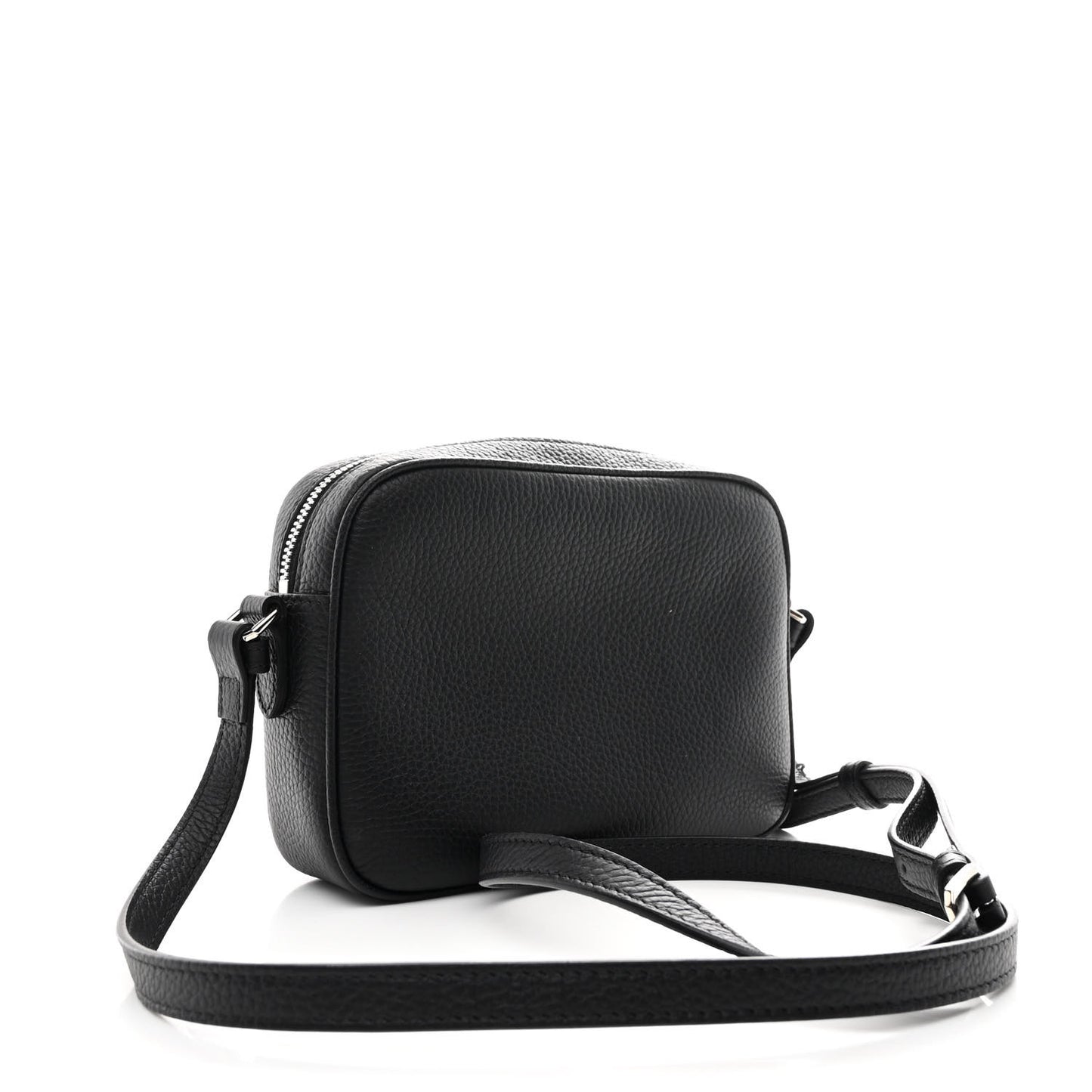 Grained Calfskin Small Camera Bag Black