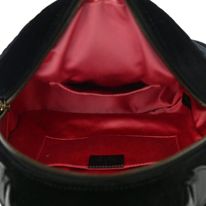 Gucci Velvet Matelasse GG Marmont Dome Backpack Black 4 of 10