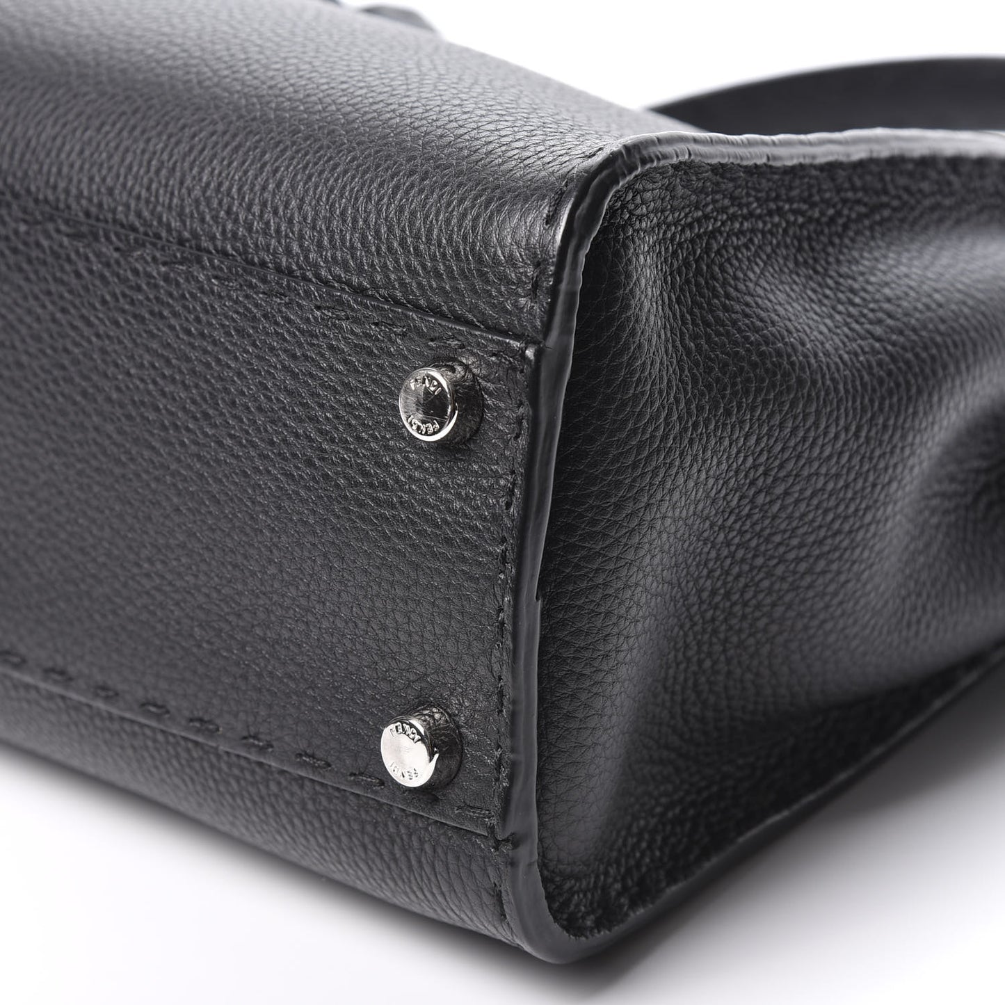 Cuoio Romano Selleria Bi-Color Medium Peekaboo Iconic Satchel Black Mou