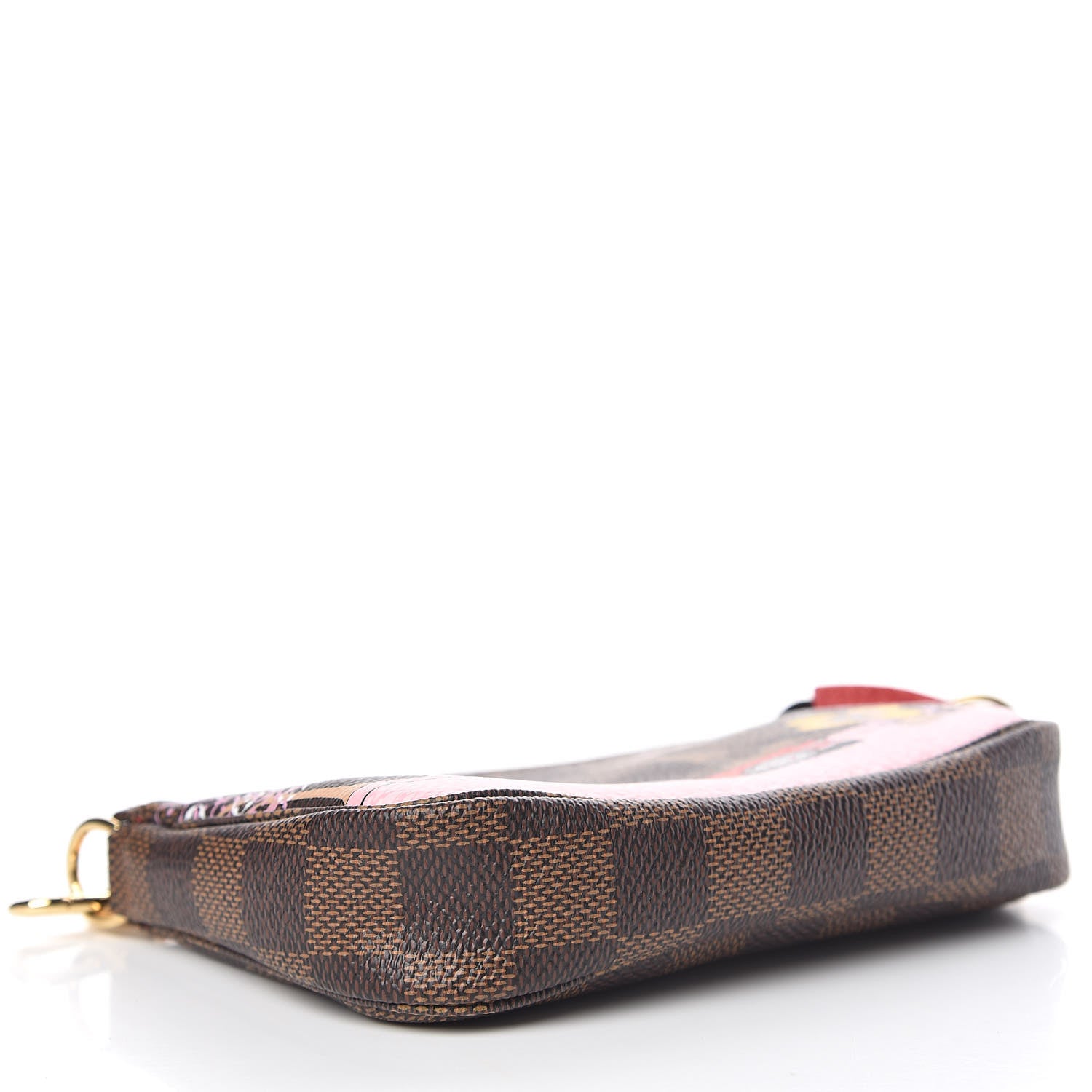 Louis Vuitton Damier Ebene 2019 Christmas Animation Mini Pochette Accessories Red 4 of 8