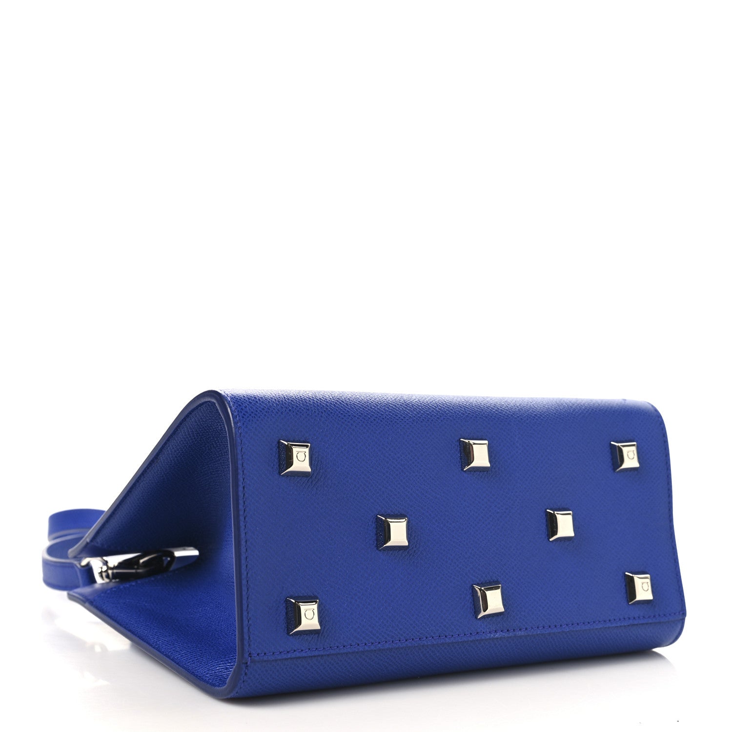 Salvatore Ferragamo Hammered Calfskin Small The Studio Box Bag