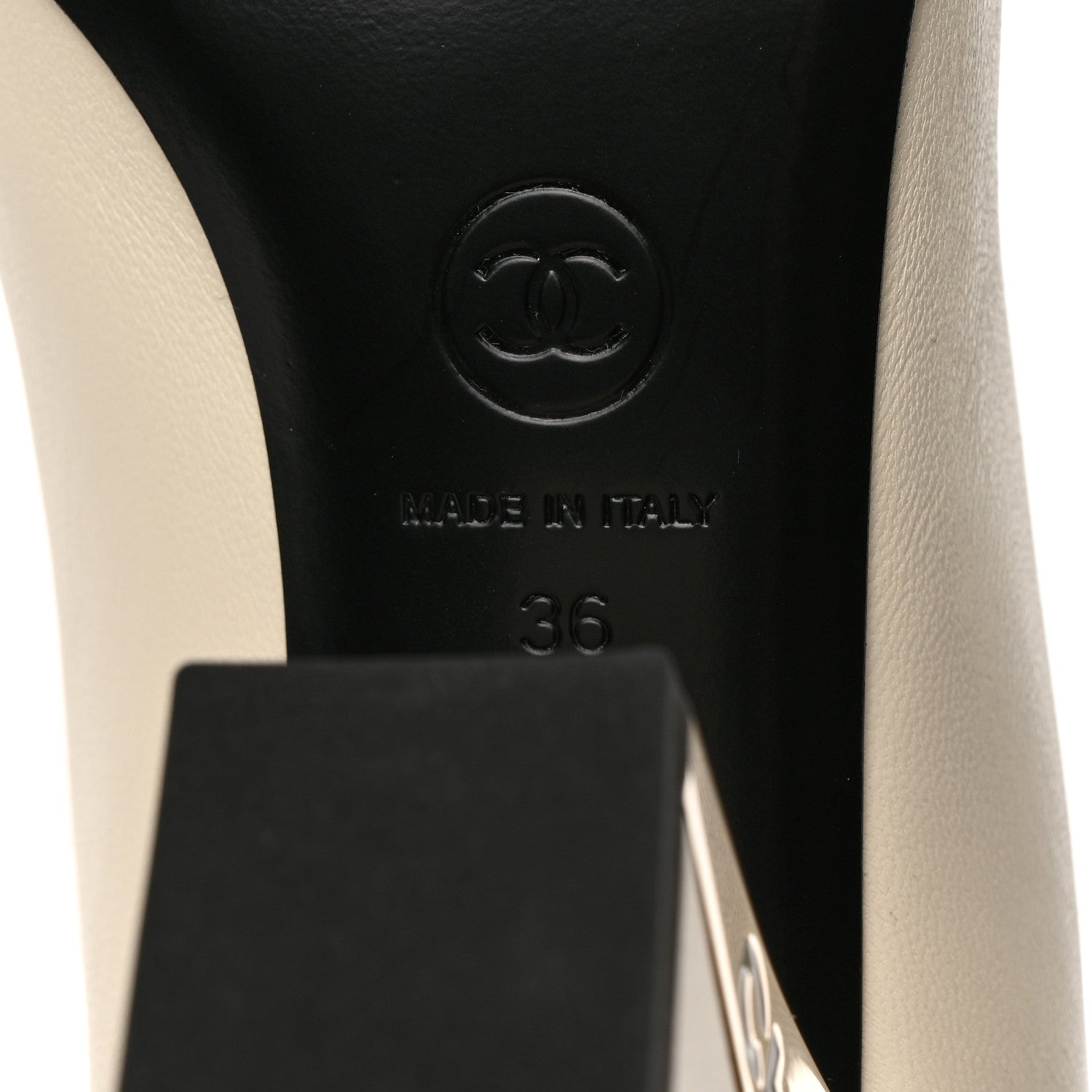 Chanel Lambskin Grosgrain Triangle & Collar 90 Ankle Boots 36 Ivory Black 8 of 9