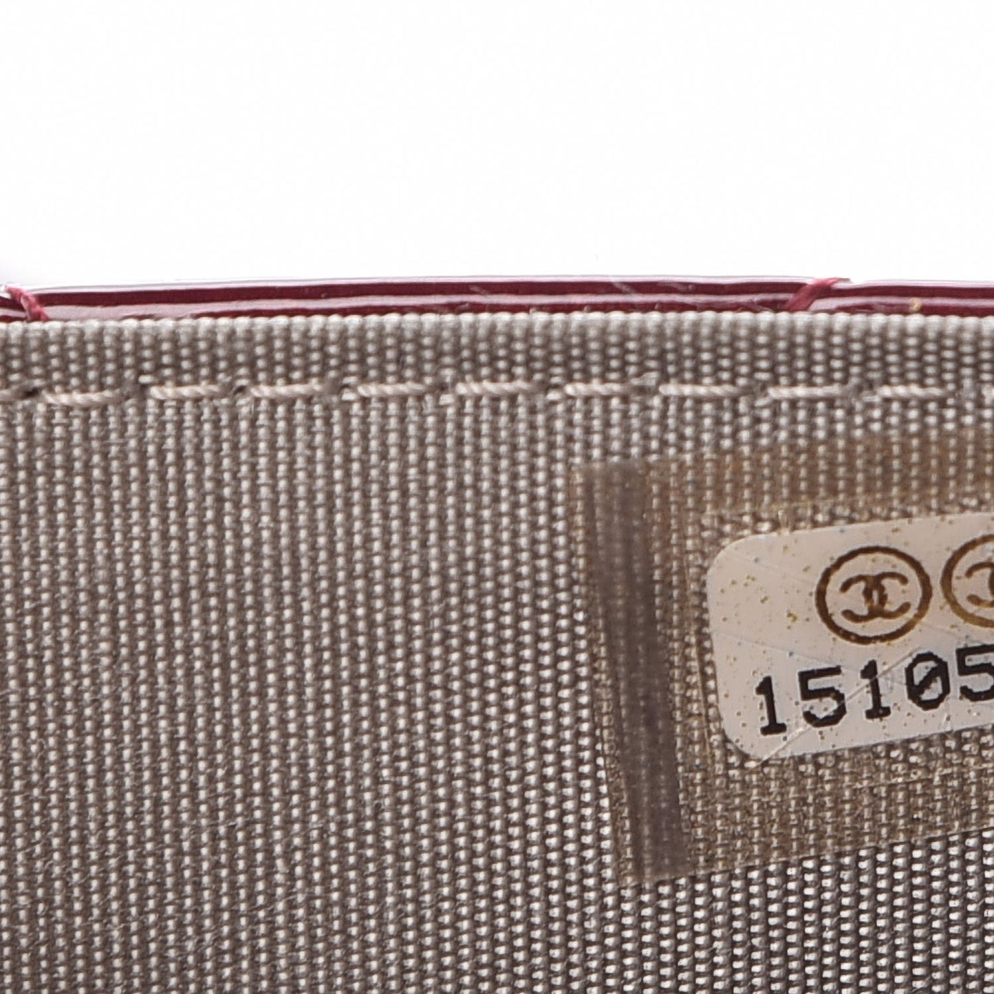 Patent Quilted Brilliant Wallet On Chain WOC Light Burgundy