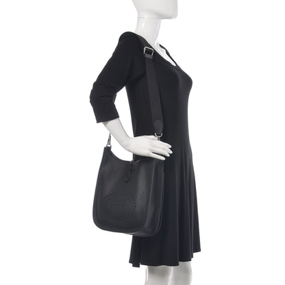 Hermes Taurillon Clemence Evelyne III PM Black 2 of 10