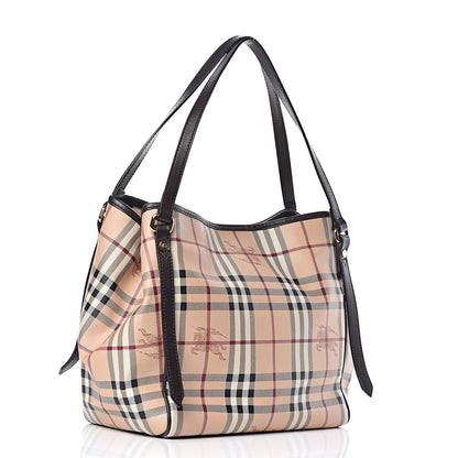 Burberry Haymarket Check Small Canterbury Tote Chocolate 4 of 13