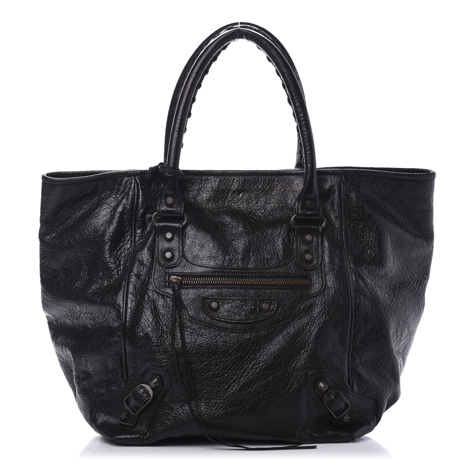 Balenciaga Agneau Classic Hardware S Sunday Tote Black 3 of 11