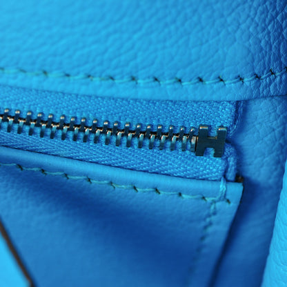 Hermes Togo Kelly Retourne Eclat 35 Etoupe Bleu Azteque 19 of 23