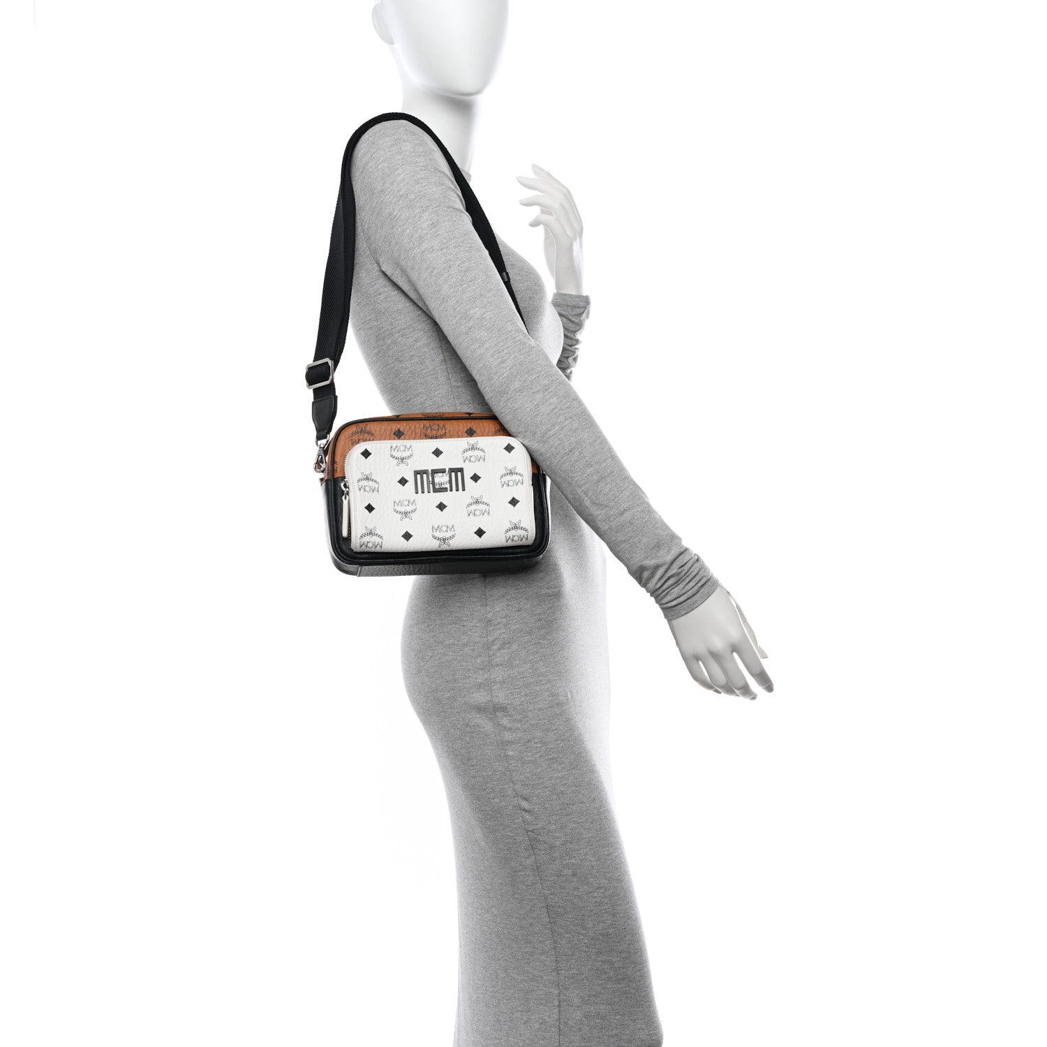 MCM Visetos Mix Small Klassik Crossbody White 2 of 10