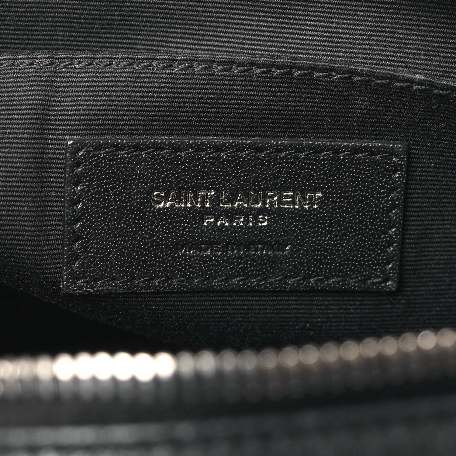 Saint Laurent Lambskin Monogram Embossed Small Lou Camera Bag Black 6 of 14
