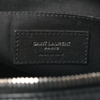 Saint Laurent Lambskin Monogram Embossed Small Lou Camera Bag Black 6 of 14
