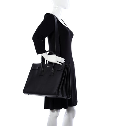Saint Laurent Grained Calfskin Large Sac De Jour Carryall Black 2 of 9