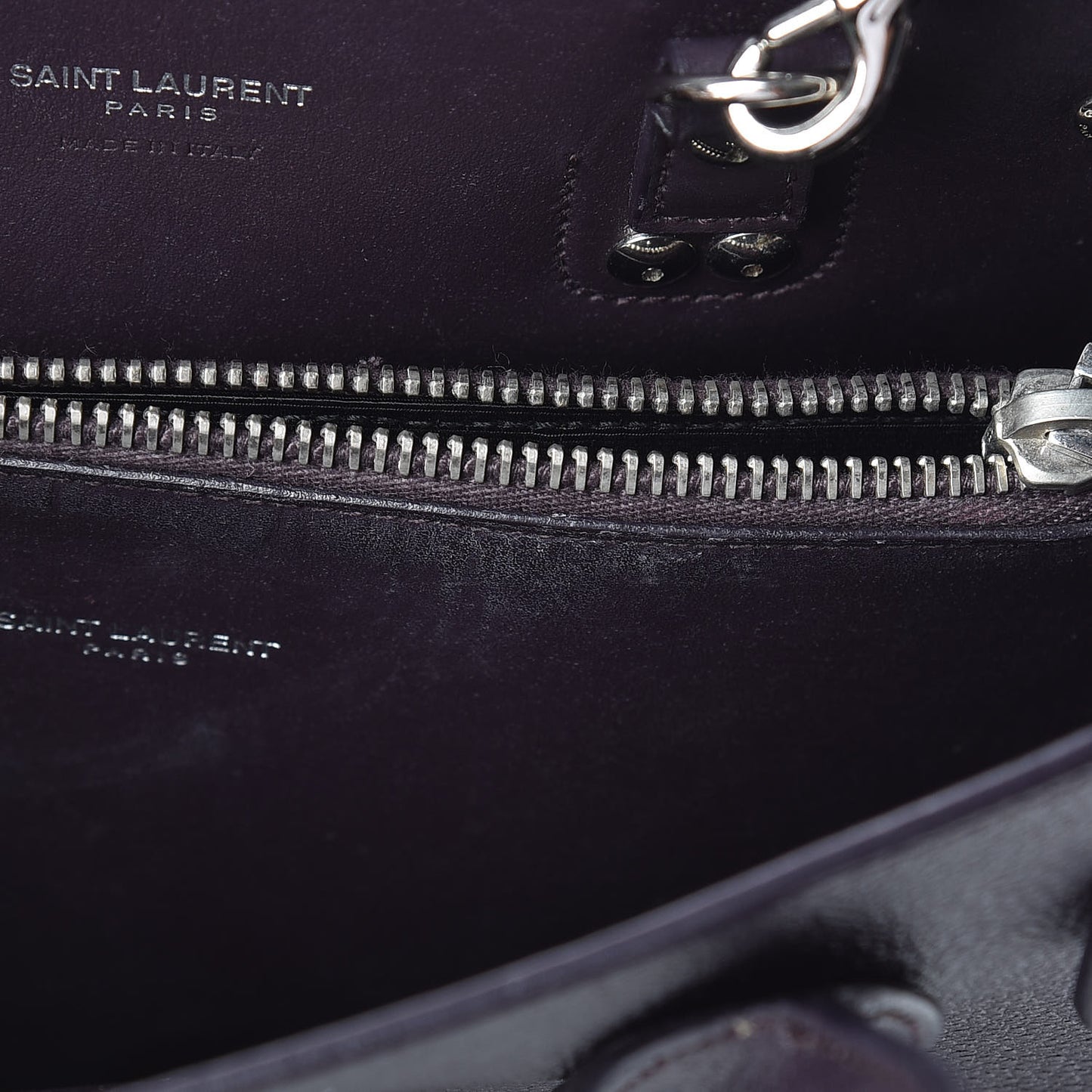 Grained Calfskin Baby Sac De Jour Deep Purple