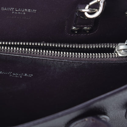 Saint Laurent Grained Calfskin Baby Sac De Jour Deep Purple 23 of 24