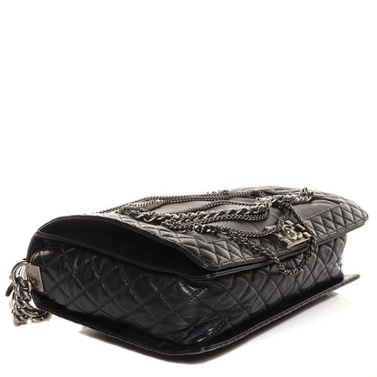 Chanel Calfskin Enchained XL Boy Flap Black 4 of 9