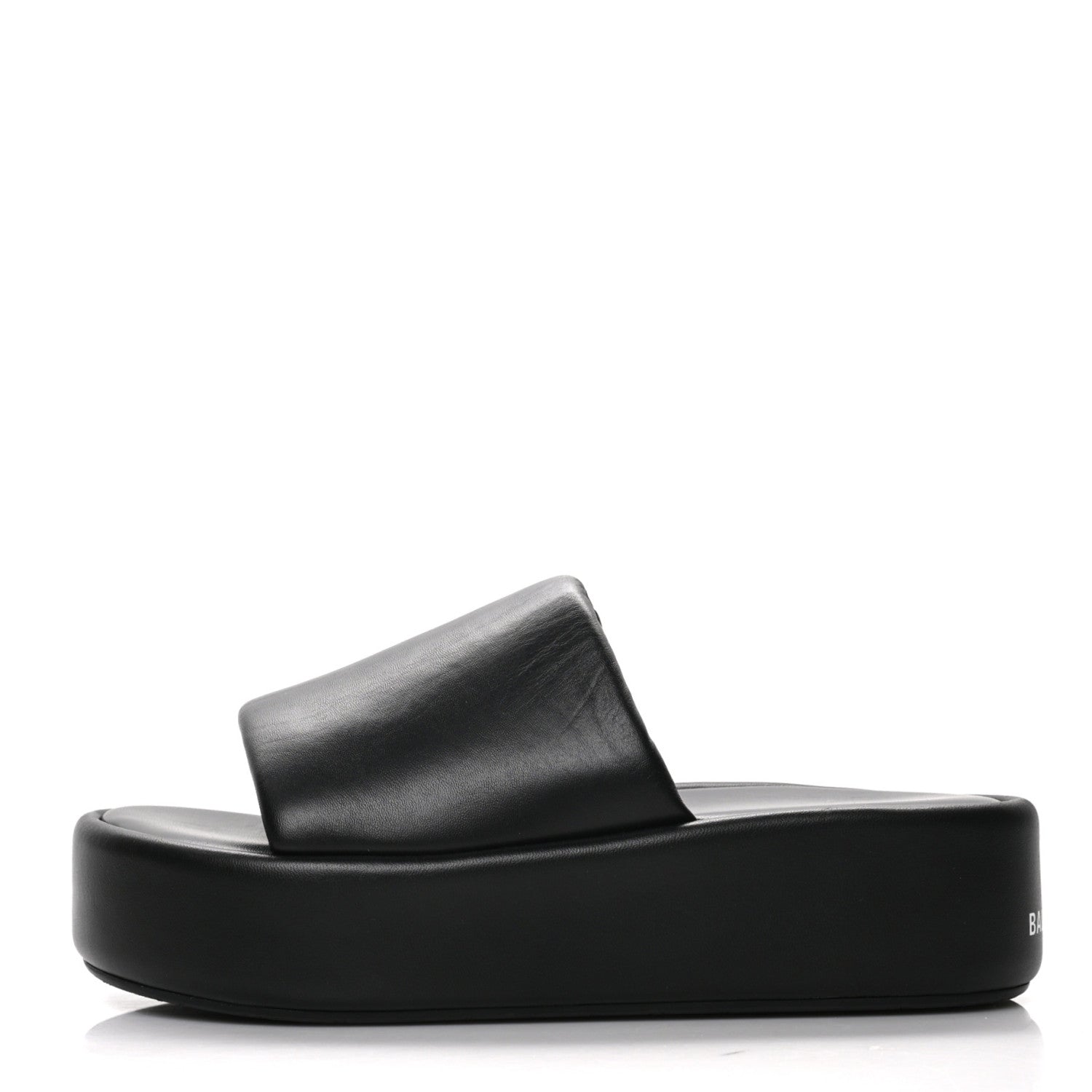 Balenciaga Smooth Nappa Logo Rise Platform Sandals 41 Black White 1 of 7