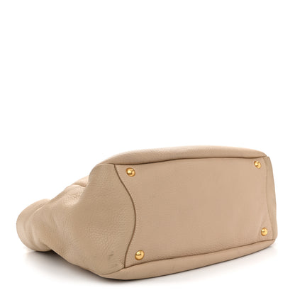 Prada Vitello Daino Side Pocket Hobo Sabbia 4 of 17