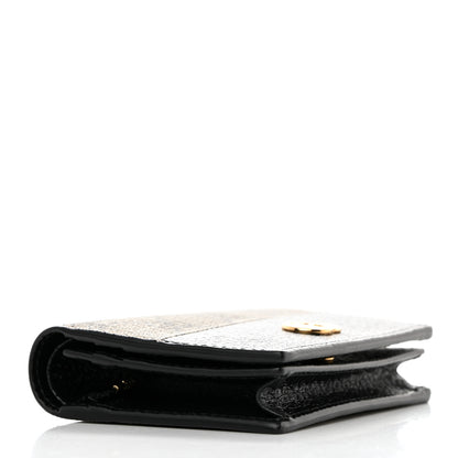 Gucci Dollar Calfskin GG Supreme Monogram GG Marmont Card Case Black Beige Ebony 4 of 8