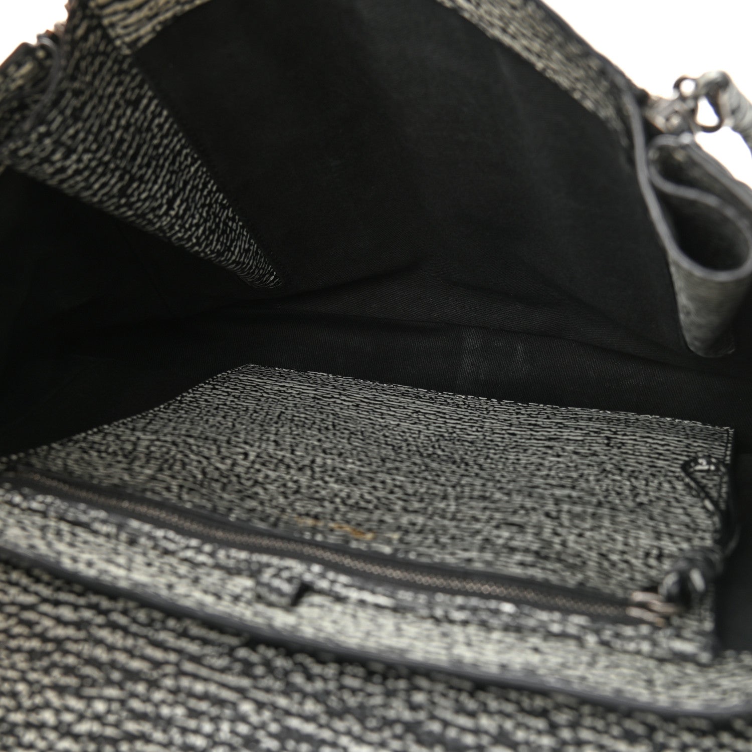 3.1 Phillip Lim Textured Calfskin Medium Pashli Satchel Black Cream 5 of 9