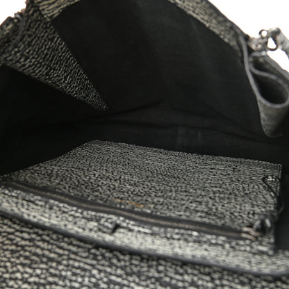 3.1 Phillip Lim Textured Calfskin Medium Pashli Satchel Black Cream 5 of 9