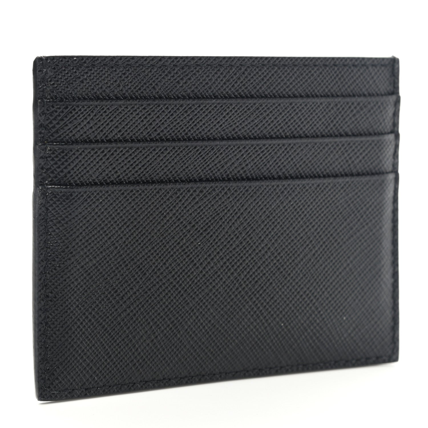 Prada Saffiano Shine Monochrome Card Holder Black 3 of 7