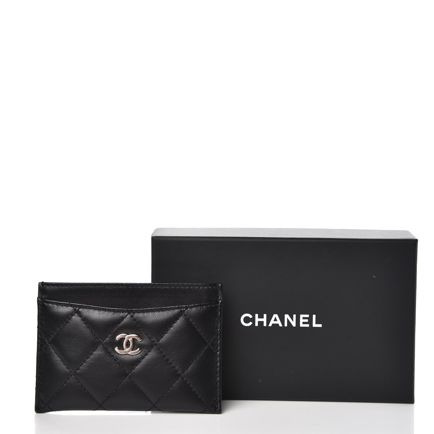 Chanel Lambskin Quilted Card Holder Black 9 of 9