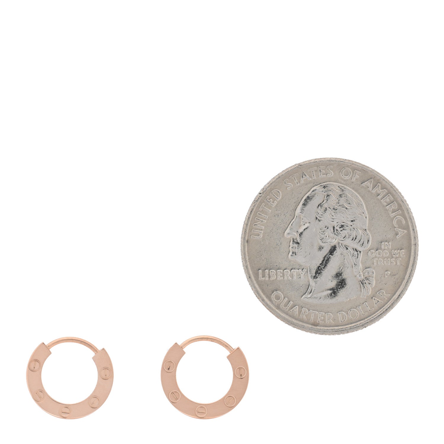 Cartier 18K Pink Gold LOVE Hoop Earrings 2 of 4
