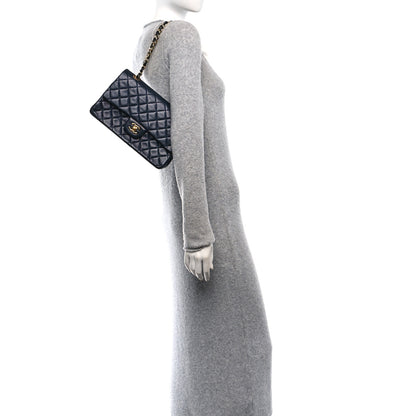 Chanel Lambskin Quilted Small Double Flap Navy 2 of 10