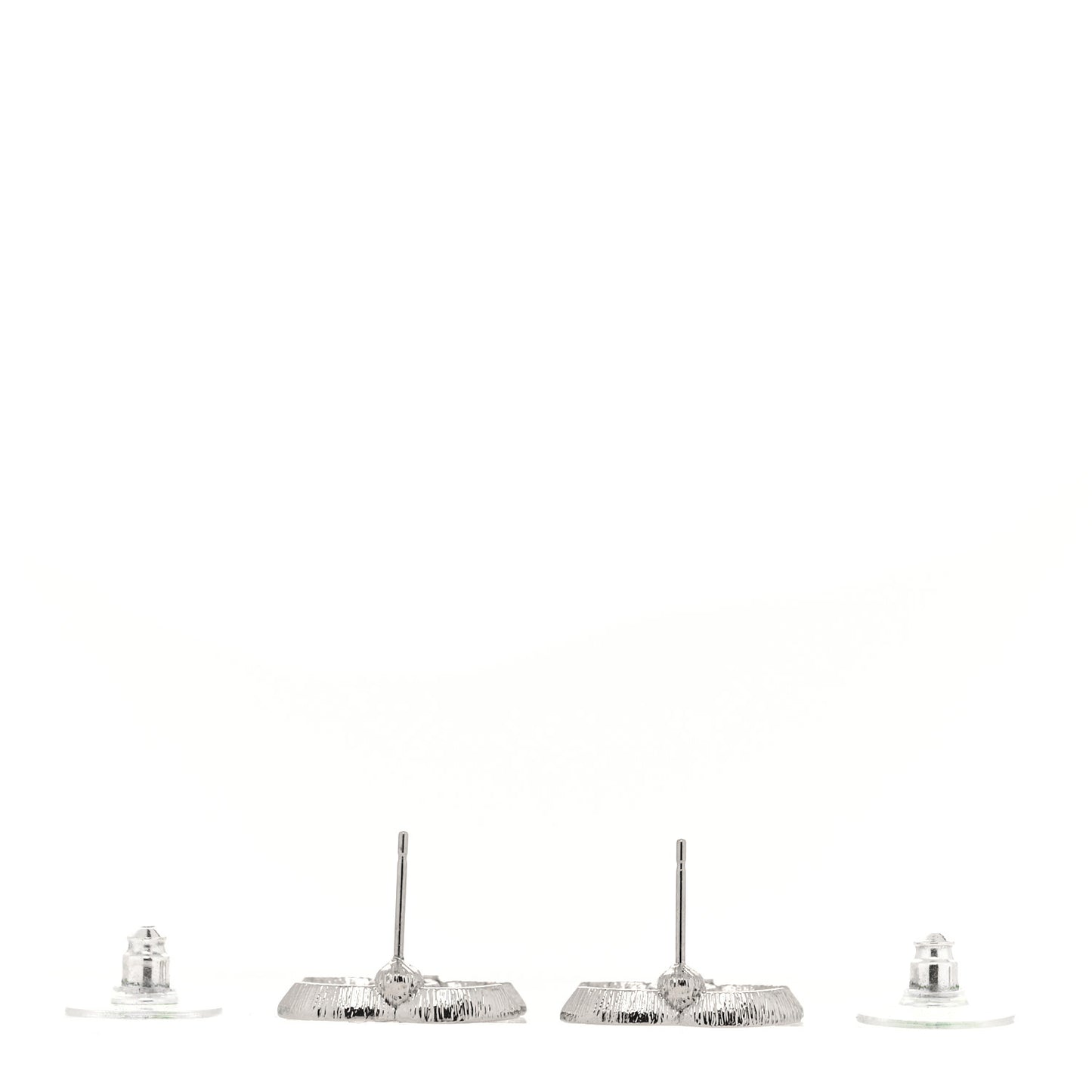 Crystal CC Earrings Silver