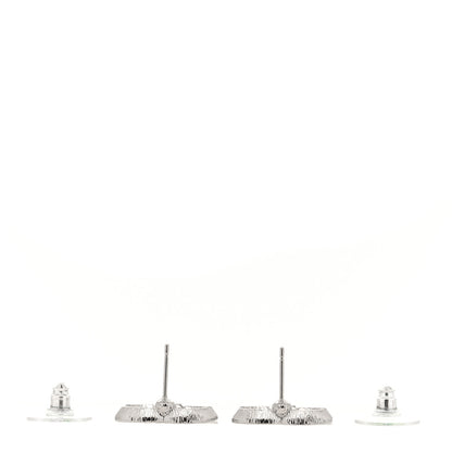 Chanel Crystal CC Earrings Silver 3 of 4