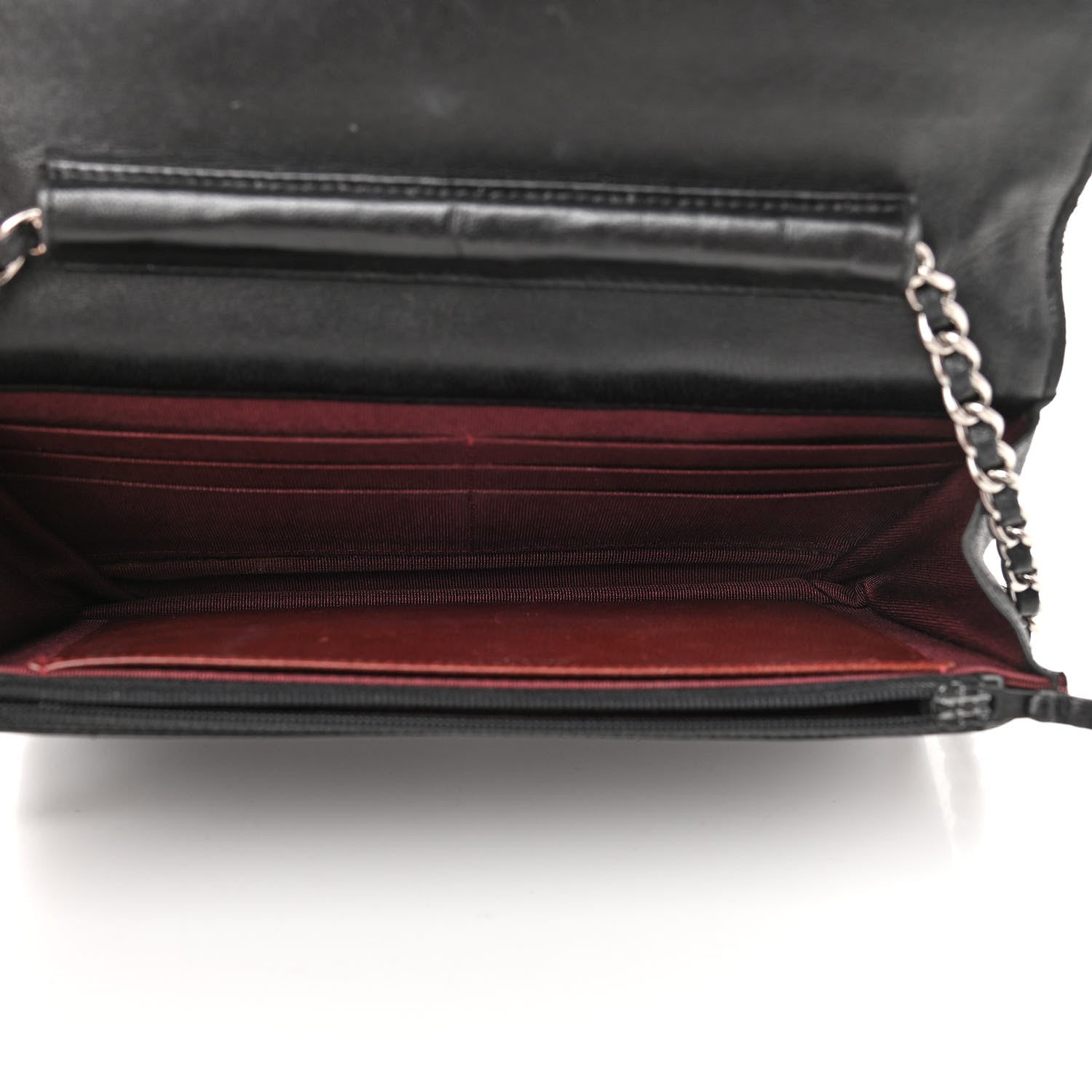 Chanel Lambskin Quilted Wallet On Chain WOC Black 5 of 14