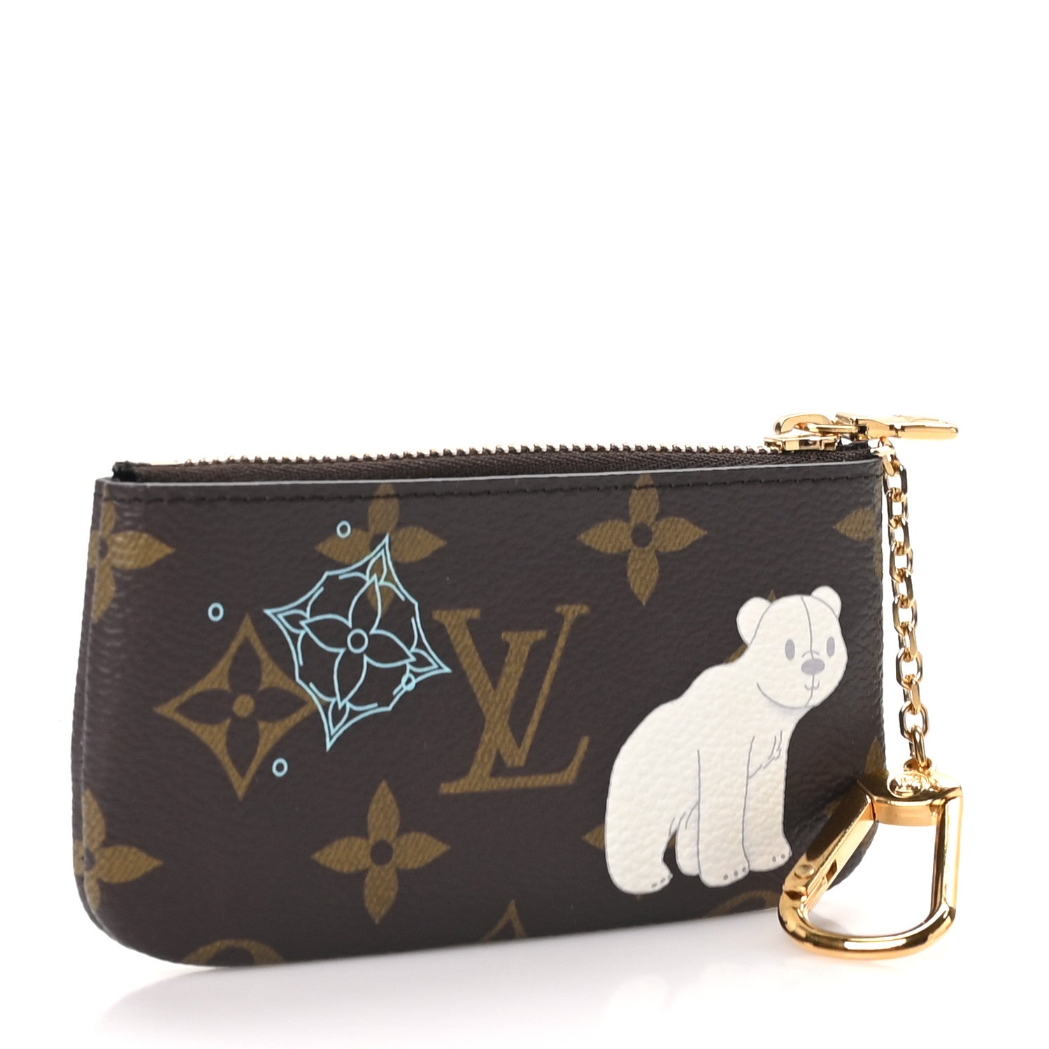 Louis Vuitton Monogram 2025 Christmas Animation Key Pouch Azur Frost 3 of 7