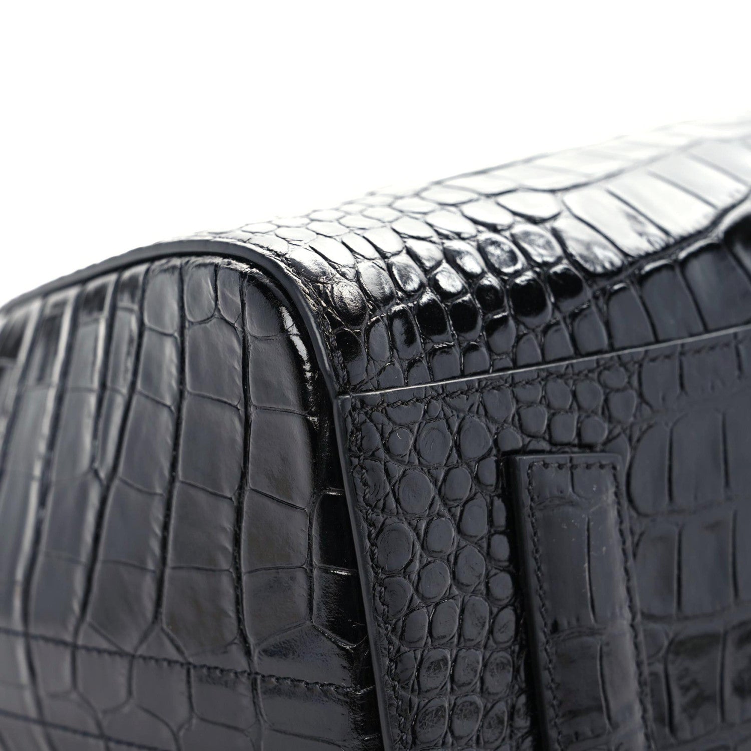 Givenchy Calfskin Crocodile Embossed Small Antigona Black 4 of 10