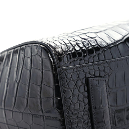 Givenchy Calfskin Crocodile Embossed Small Antigona Black 4 of 10