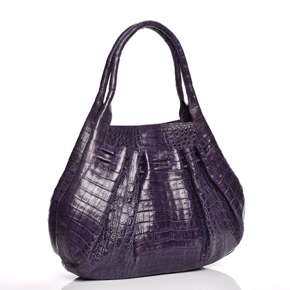 Nancy Gonzalez Crocodile Satchel Purple 3 of 6