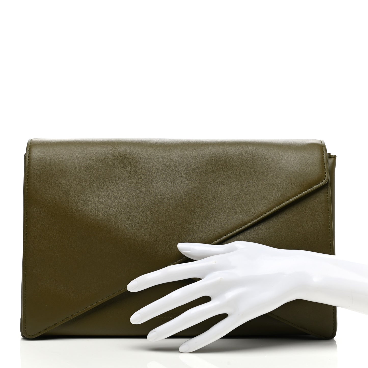 Nappa Piano Crisscross Clutch Mud
