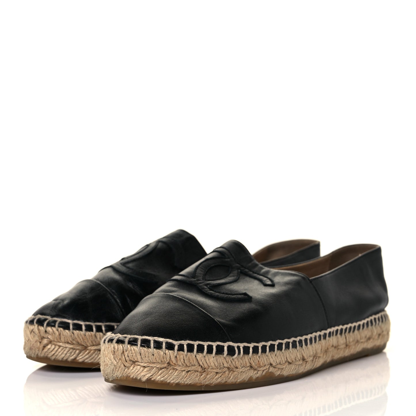 Lambskin CC Espadrilles 39 Black