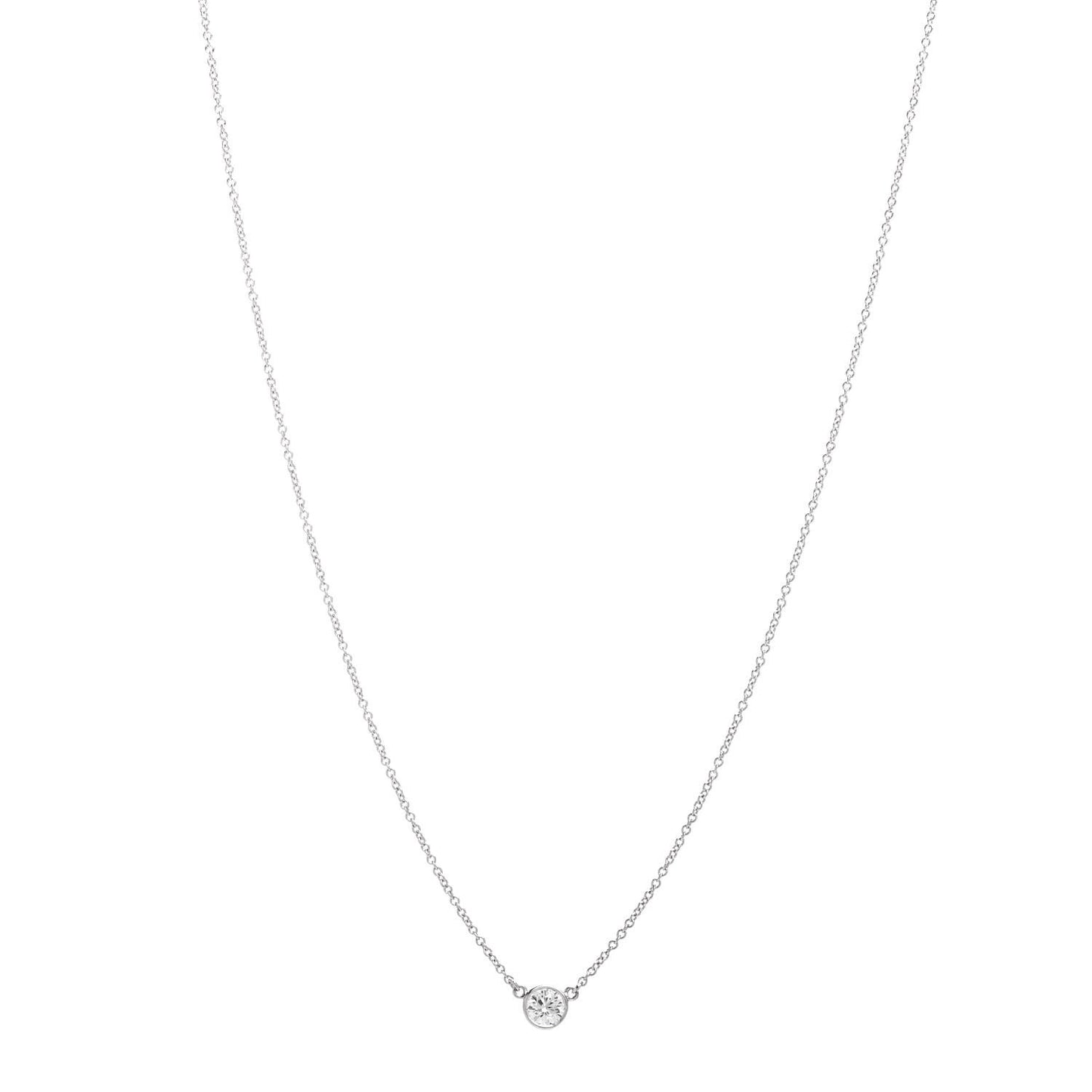 Platinum Diamond .30ct Elsa Peretti Diamonds by the Yard Pendant Necklace