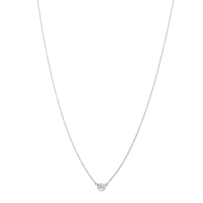 Tiffany Platinum Diamond .30ct Elsa Peretti Diamonds by the Yard Pendant Necklace 1 of 4