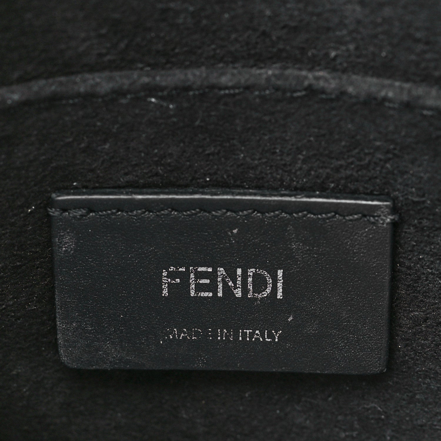 Fendi Vitello Liberty Lucido Metal Monster Eyes Studded Small Kan I Shoulder Bag Black 6 of 10