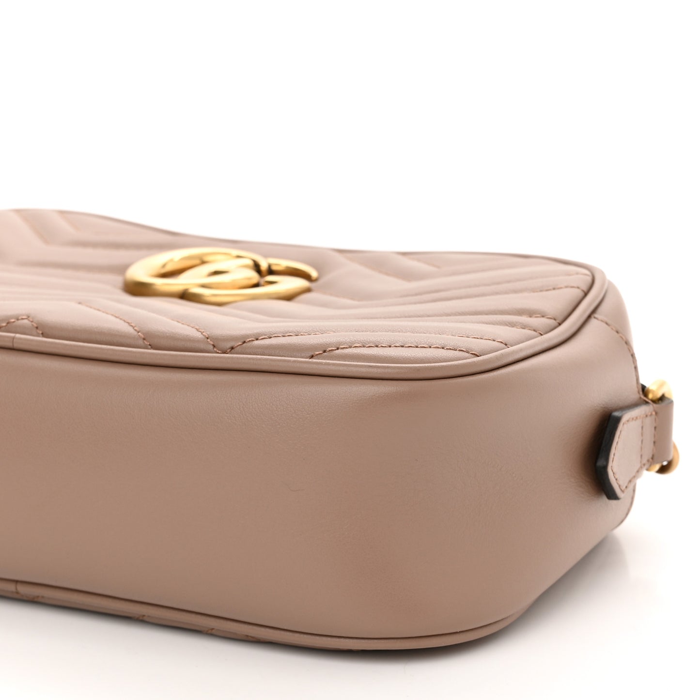 Calfskin Matelasse Small GG Marmont Chain Shoulder Bag Porcelain Rose