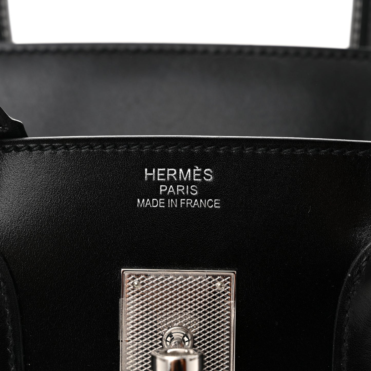 Box Guilloche Birkin 35 Black
