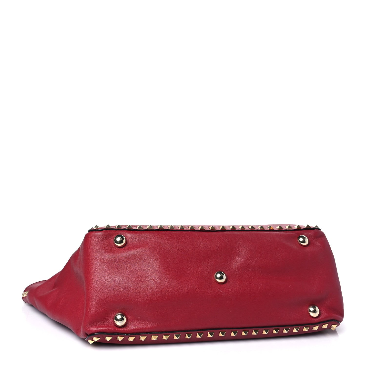 Valentino Garavani Vitello Medium Rockstud Tote Rosso Valentino 4 of 8