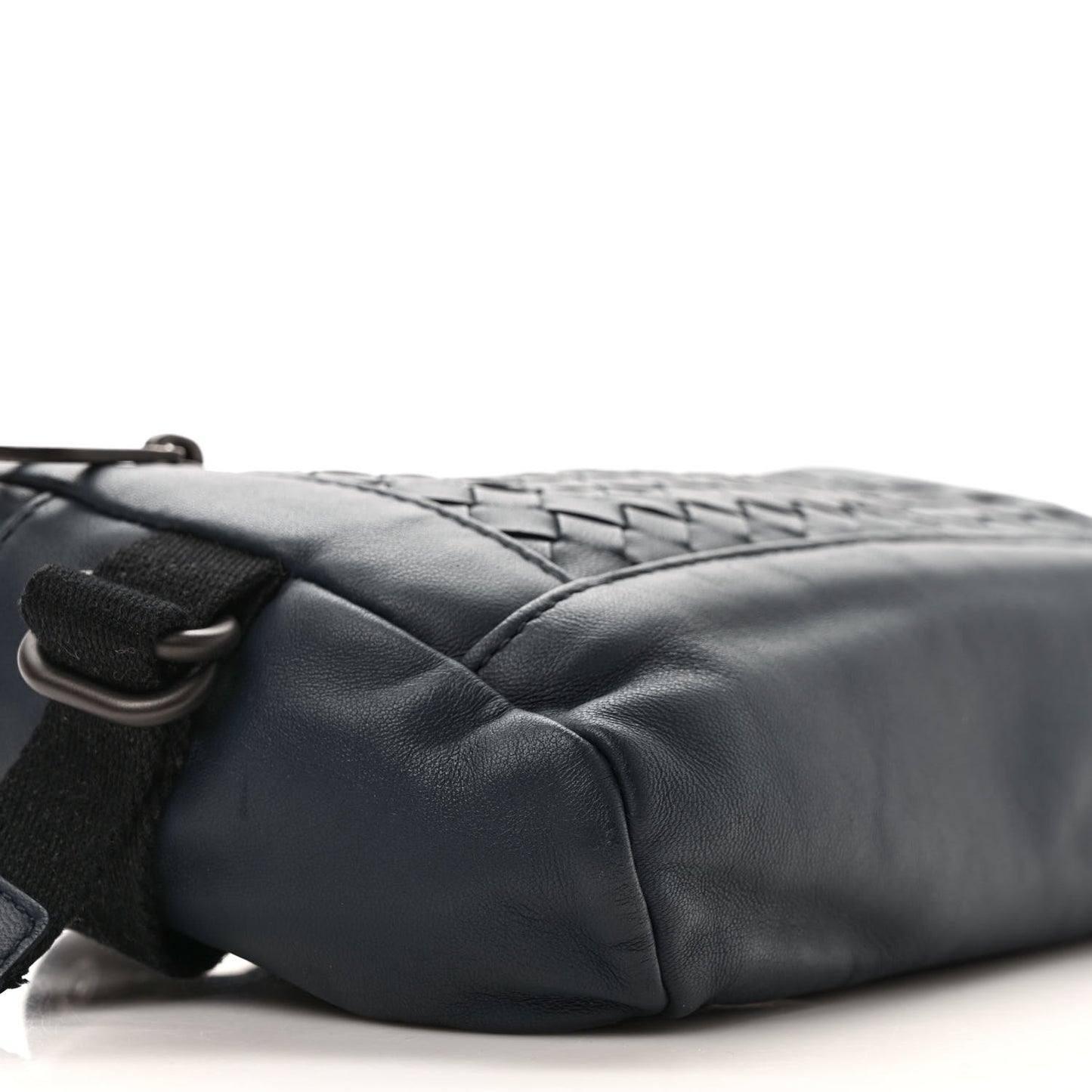 Calfskin Intrecciato Belt Bag Blue