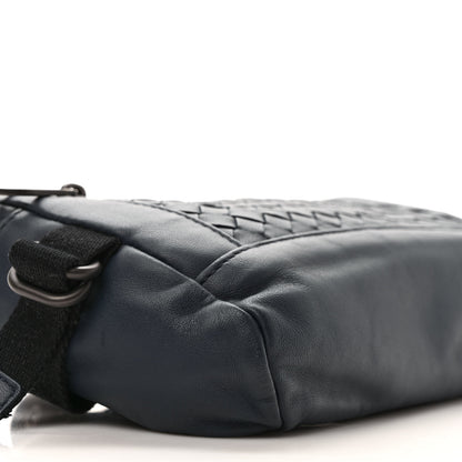 Bottega Veneta Calfskin Intrecciato Belt Bag Blue 7 of 8
