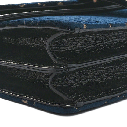 Gucci Velvet Skipper Crystal GG Monogram Small Dionysus Shoulder Bag Blue Beige Black 7 of 9