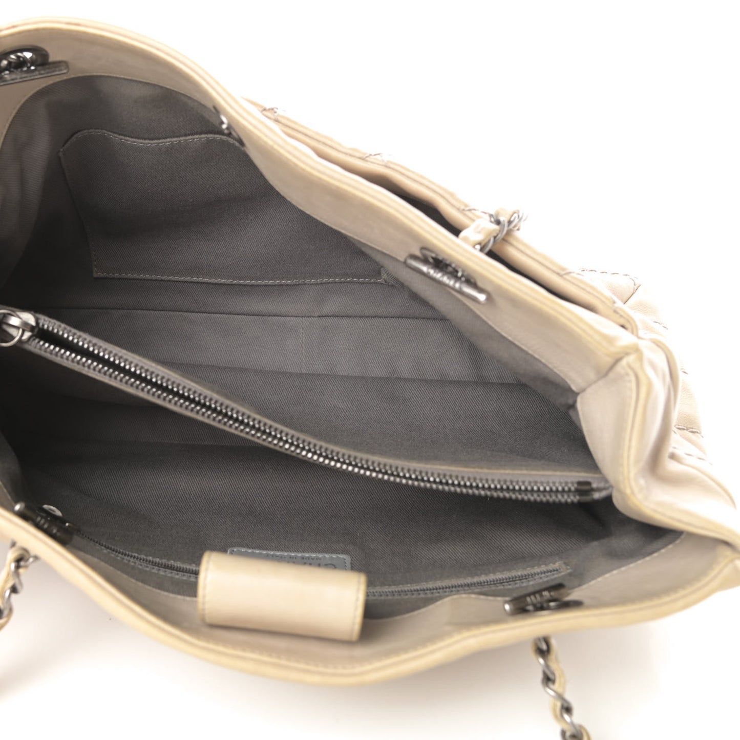 Calfskin Medium Stitch It Tote Beige